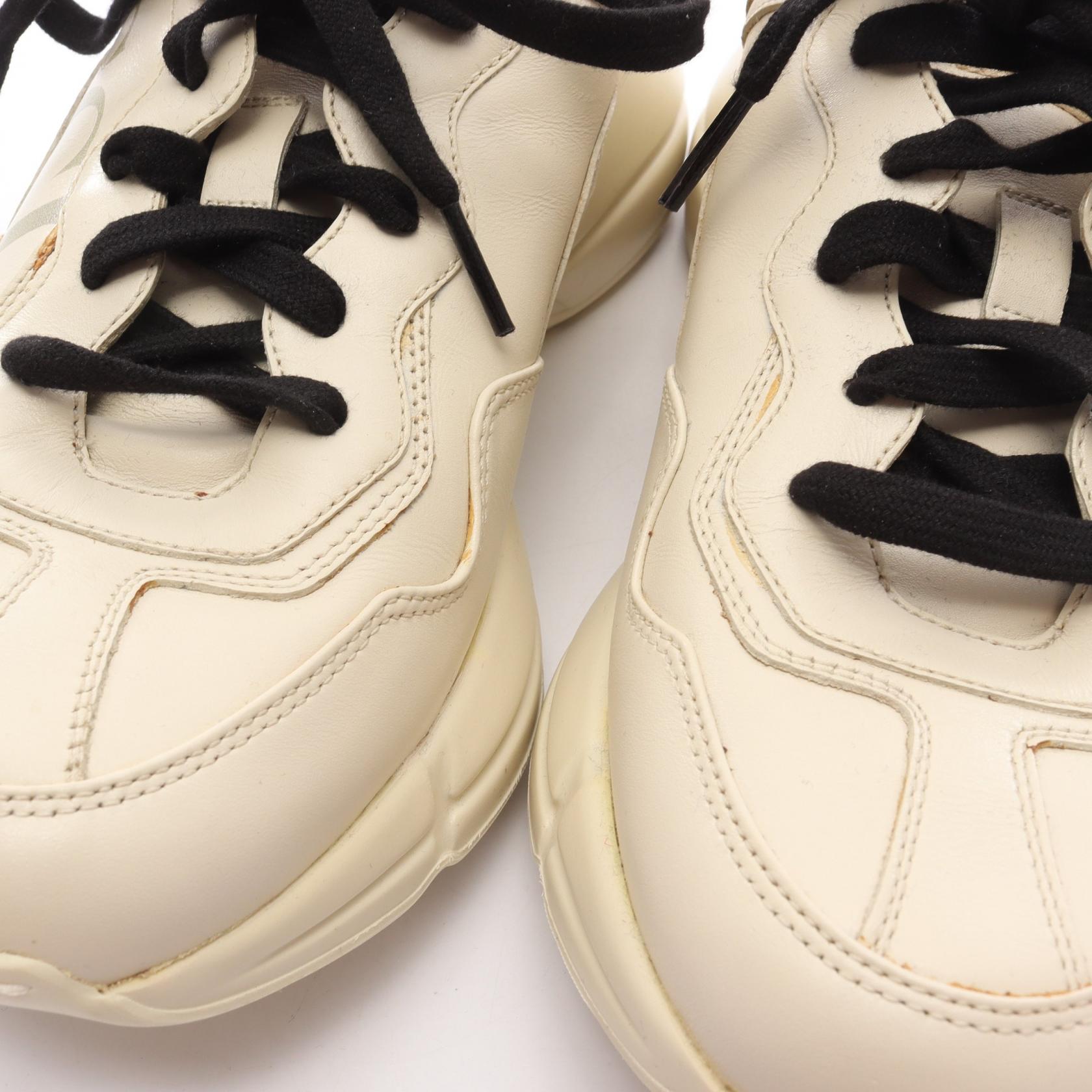 GUCCI Gucci Vintage Logo Sherry Line Sneakers Beige/Green/Red Leather image 10