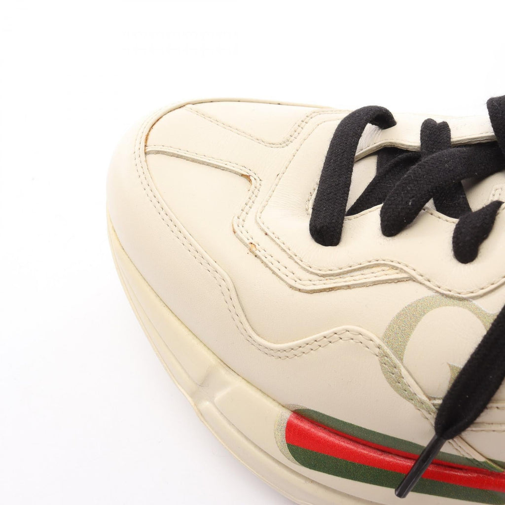 GUCCI Gucci Vintage Logo Sherry Line Sneakers Beige/Green/Red Leather image 11