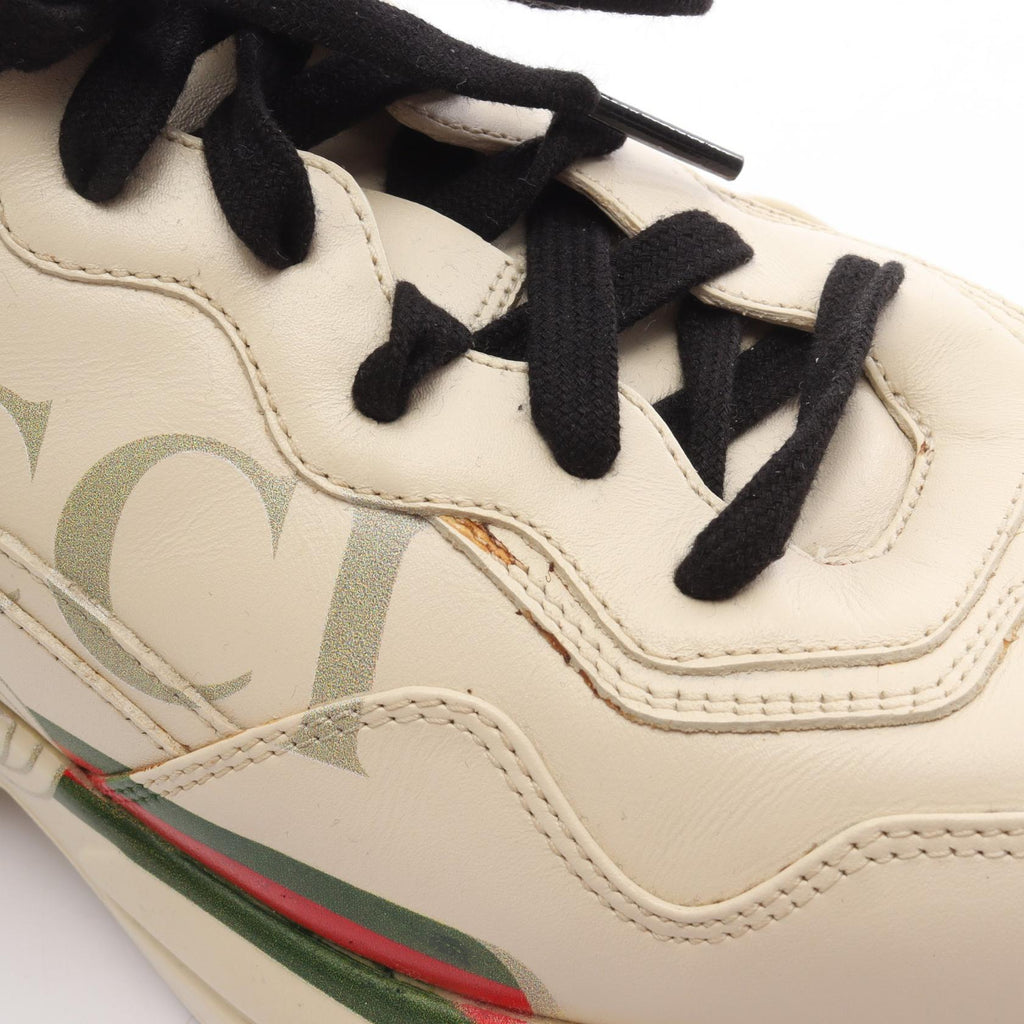 GUCCI Gucci Vintage Logo Sherry Line Sneakers Beige/Green/Red Leather image 12