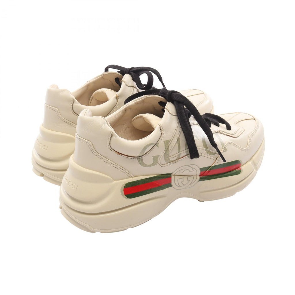 GUCCI Gucci Vintage Logo Sherry Line Sneakers Beige/Green/Red Leather image 2