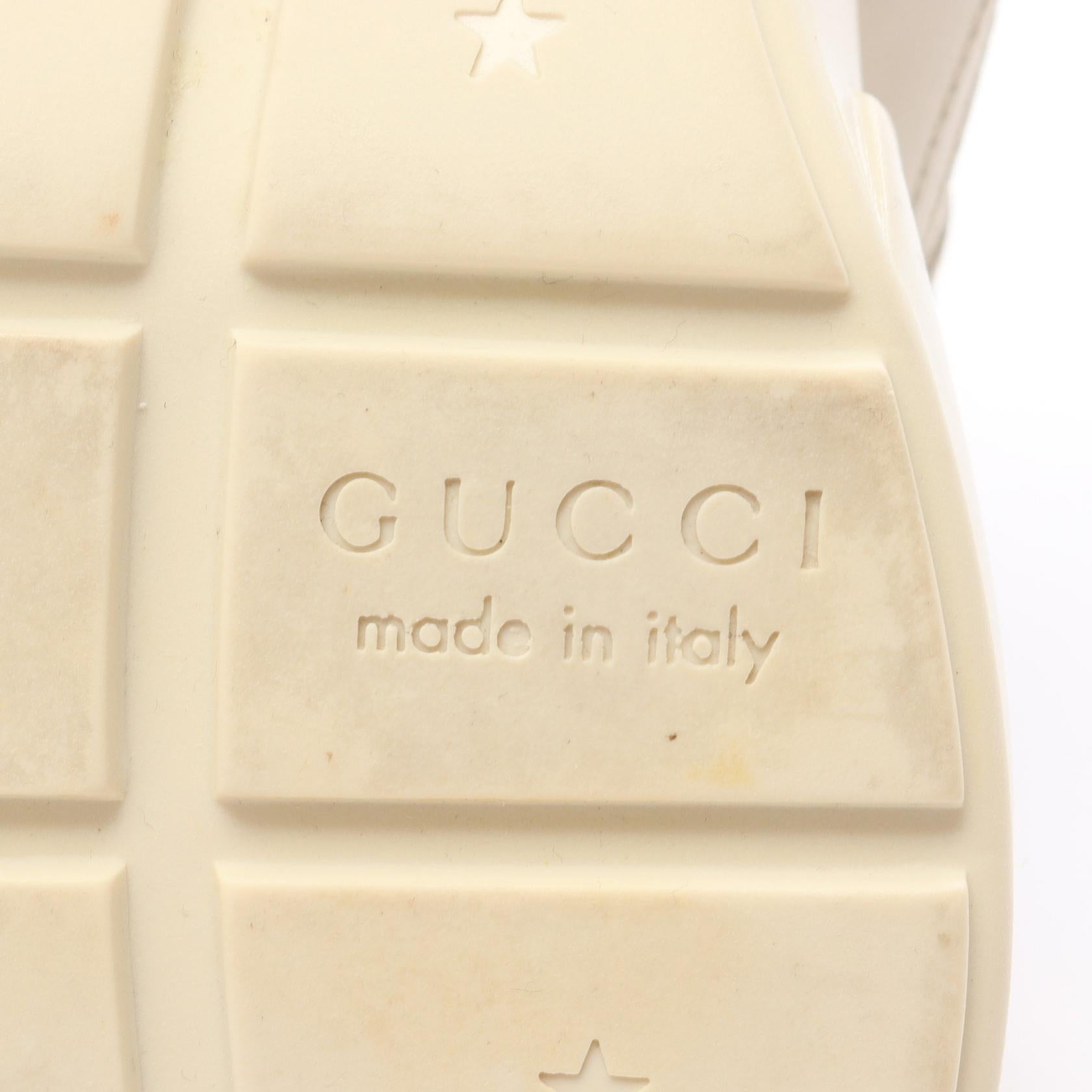 GUCCI Gucci Vintage Logo Sherry Line Sneakers Beige/Green/Red Leather image 6