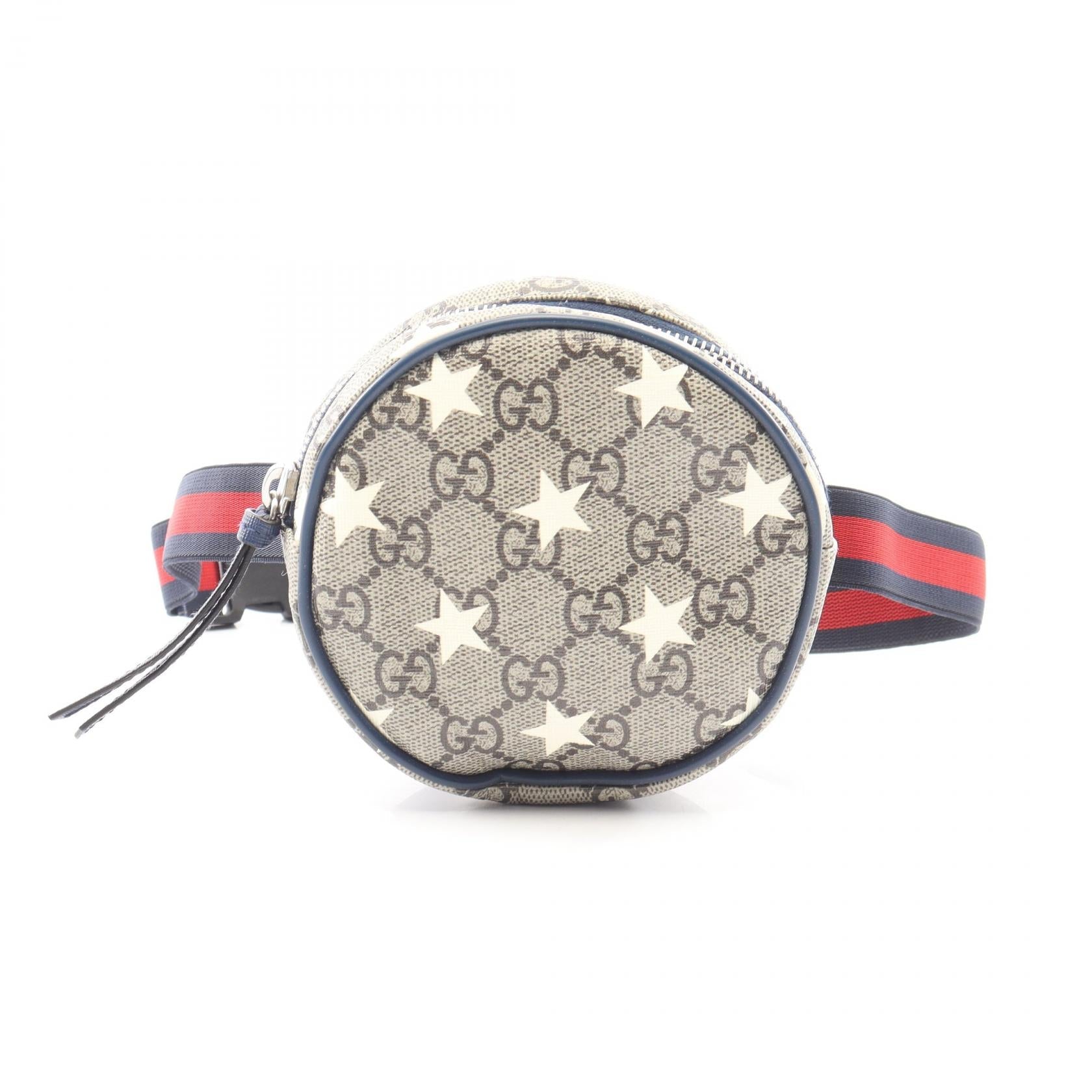 GUCCI Gucci Children's Gg Supreme Star Kids Waist Bag Beige/Navy Pvc Coated Canvas×leather 502330 image 1