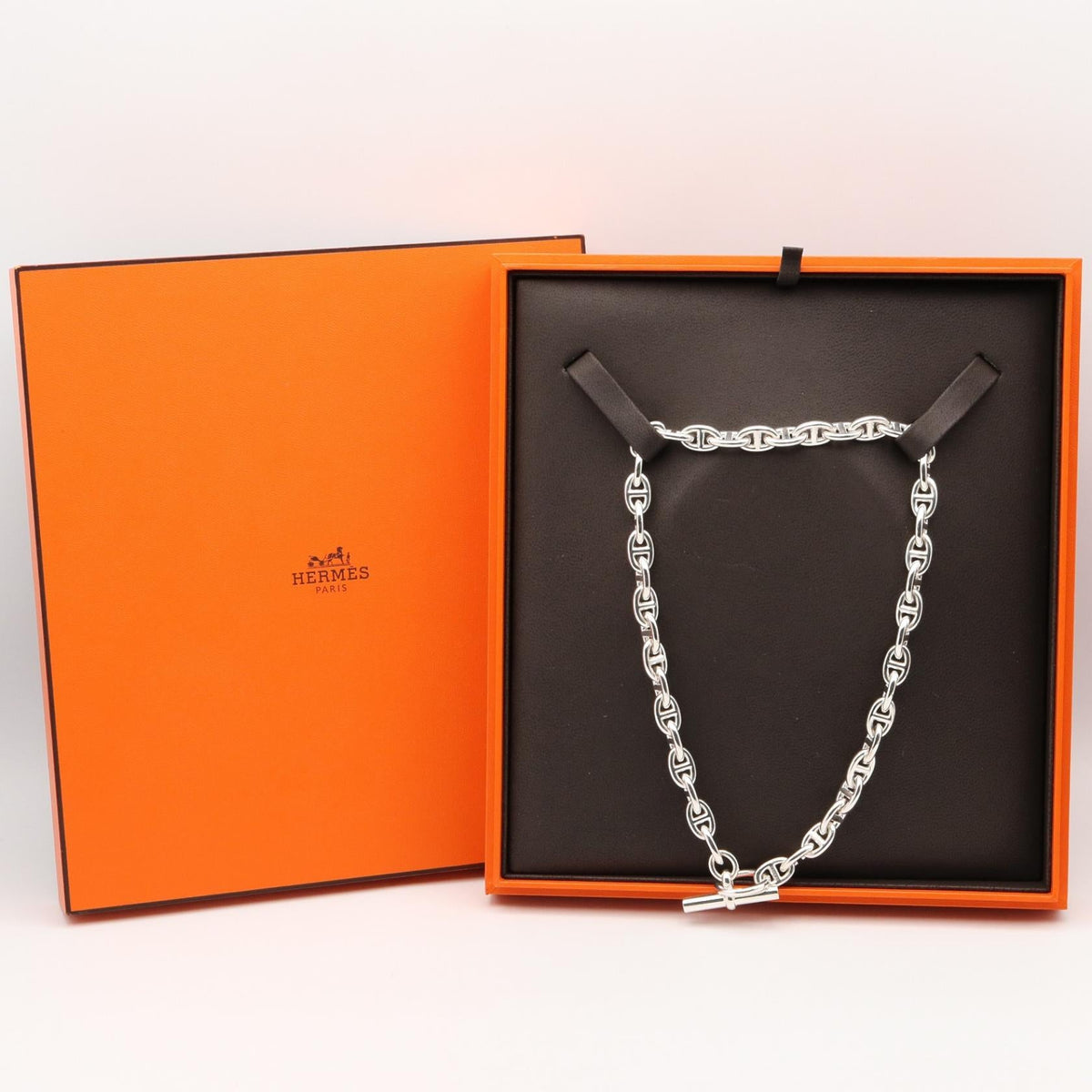 HERMES Hermes Chaine Dancre Pm 43 Link Necklace Silver925 Used Unisex image 7