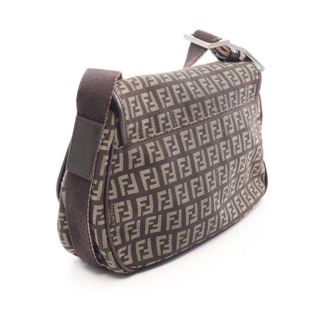 FENDI Fendi Zucchino Shoulder Bag Brown/Beige Canvas×leather 8br320 image 2