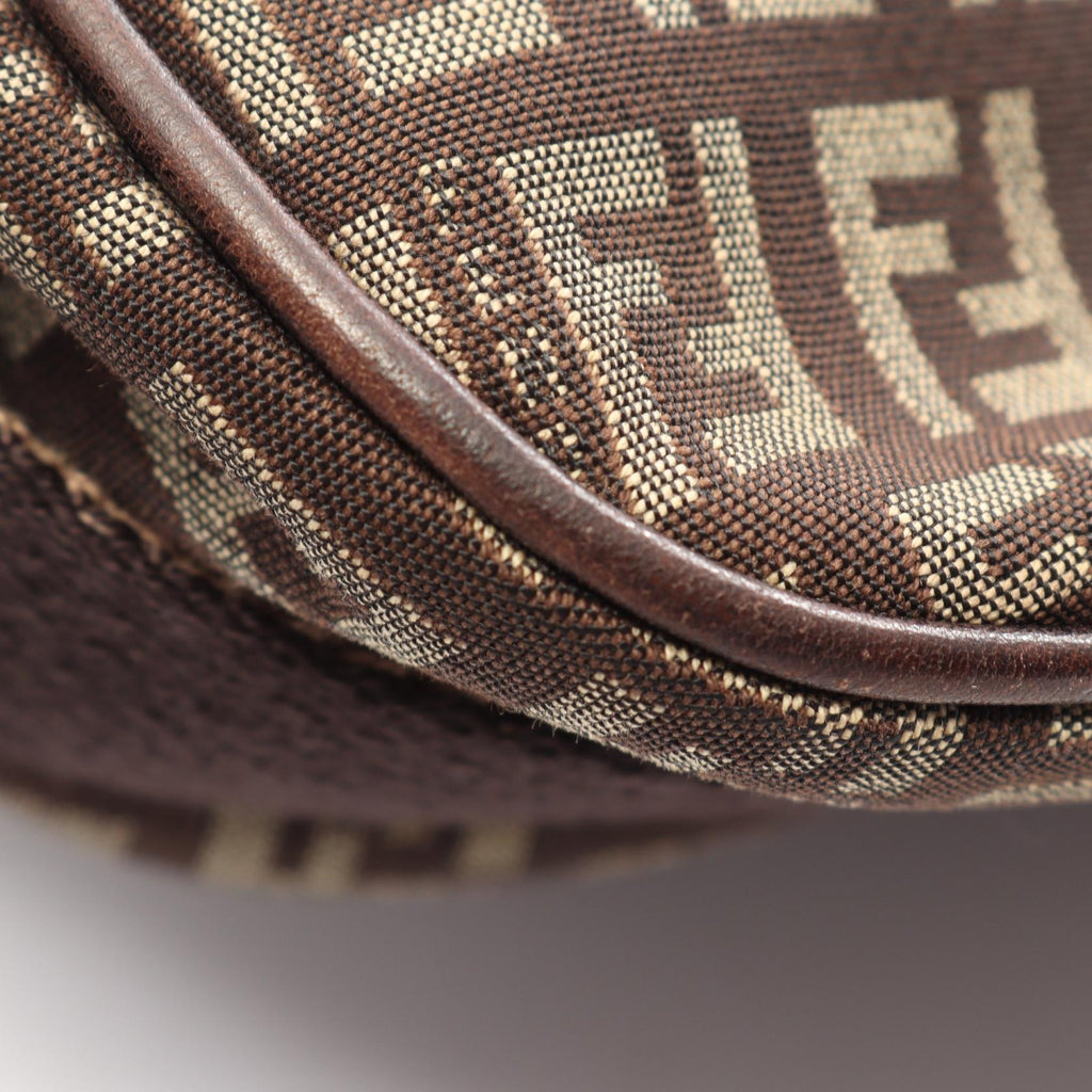 FENDI Fendi Zucchino Shoulder Bag Brown/Beige Canvas×leather 8br320 image 6
