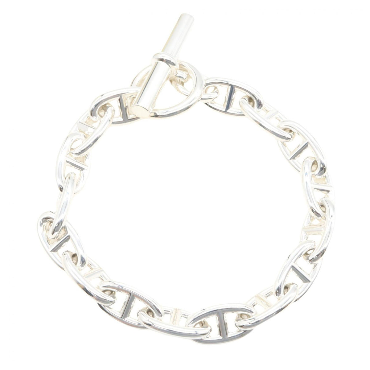 HERMES Hermes Chaine D'ancre Gm 16 Link Bracelet Bangle Silver 925 Preowned Unisex 22cm image 2
