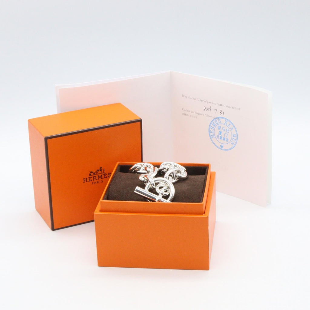 HERMES Hermes Chaine D'ancre Gm 16 Link Bracelet Bangle Silver 925 Preowned Unisex 22cm image 5