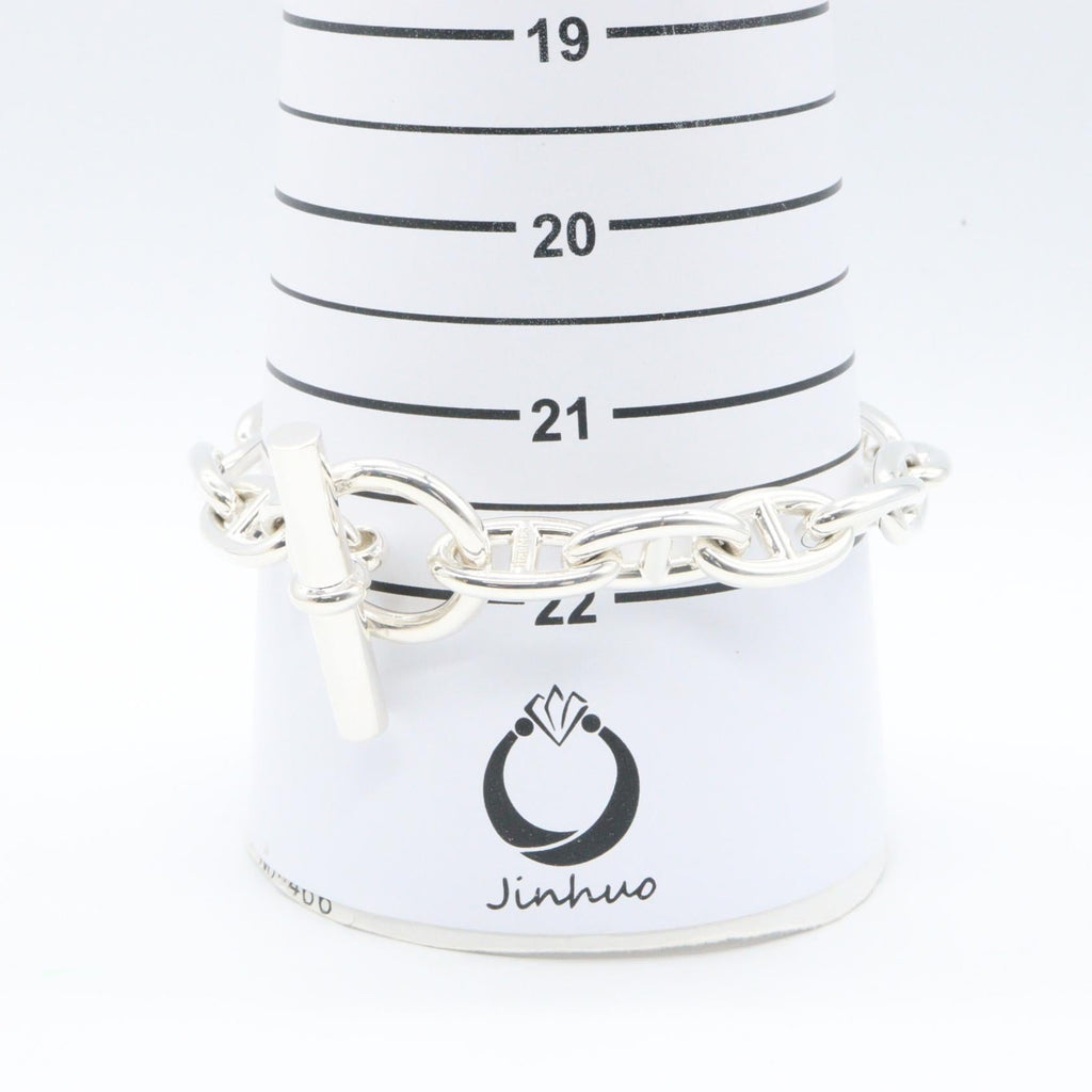 HERMES Hermes Chaine D'ancre Gm 16 Link Bracelet Bangle Silver 925 Preowned Unisex 22cm image 6
