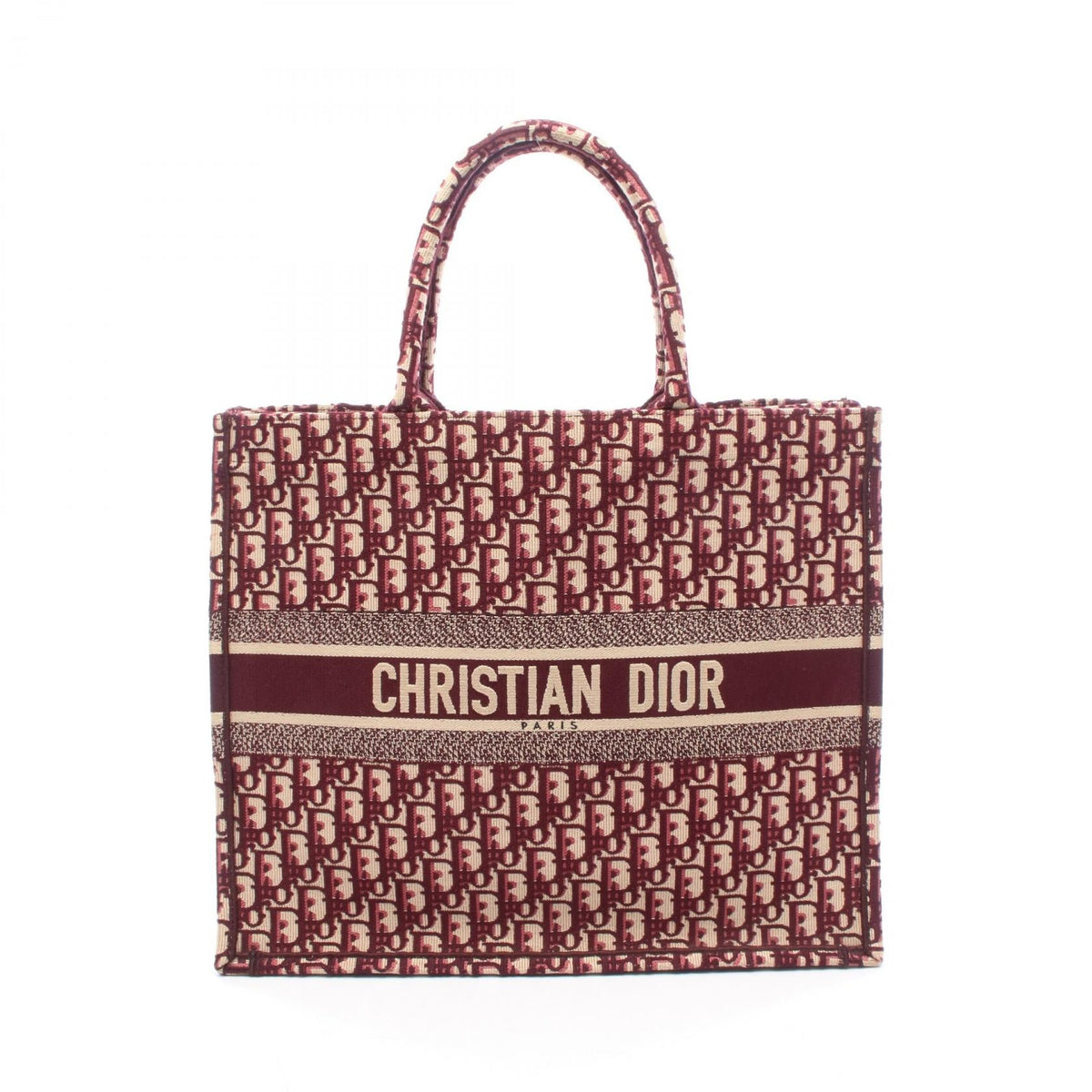 CHRISTIAN DIOR Christian Dior Tote Bag Book Tote Large Canvas Bordeaux/Beige image 1