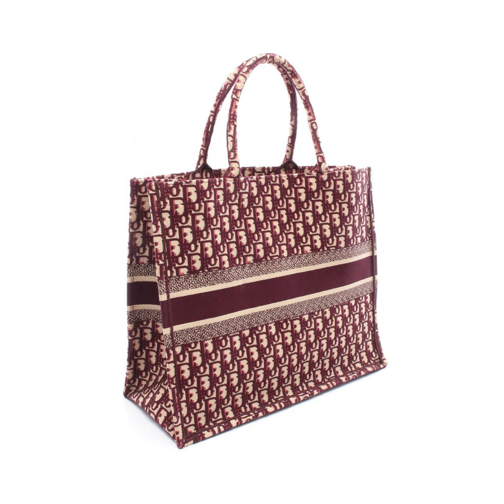 CHRISTIAN DIOR Christian Dior Tote Bag Book Tote Large Canvas Bordeaux/Beige image 2