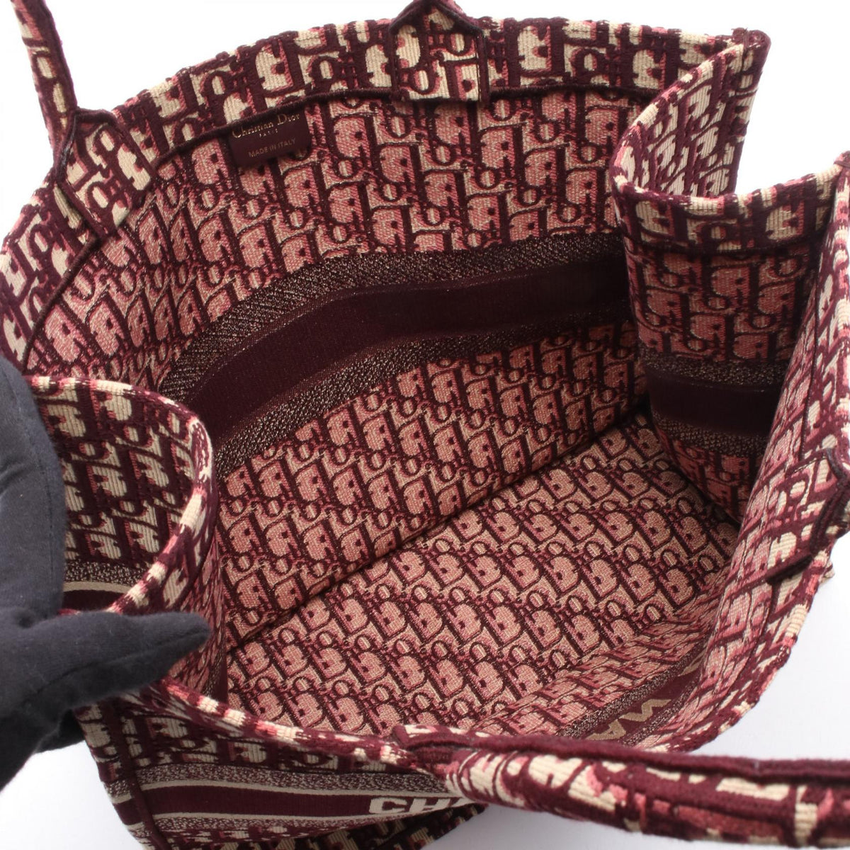 CHRISTIAN DIOR Christian Dior Tote Bag Book Tote Large Canvas Bordeaux/Beige image 3