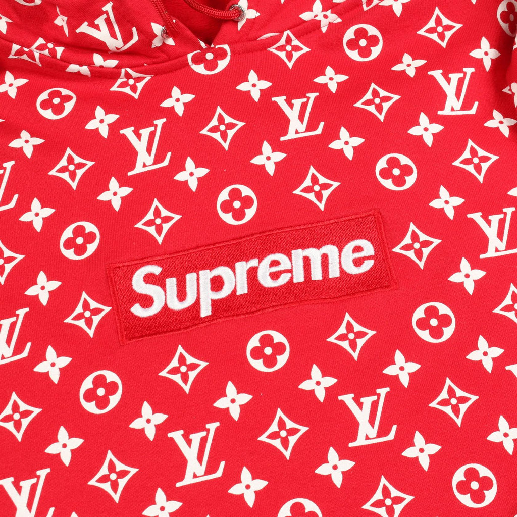LOUIS VUITTON Louis Vuitton Louis Vuitton × Supreme Box Logo Hooded Sweatshirt Red Red/White Hoodie image 12
