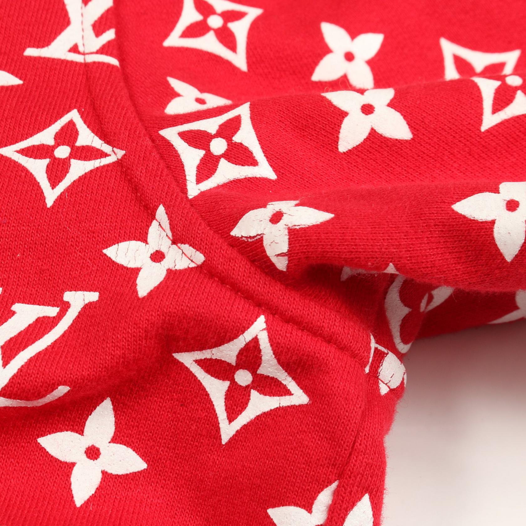 LOUIS VUITTON Louis Vuitton Louis Vuitton × Supreme Box Logo Hooded Sweatshirt Red Red/White Hoodie image 7