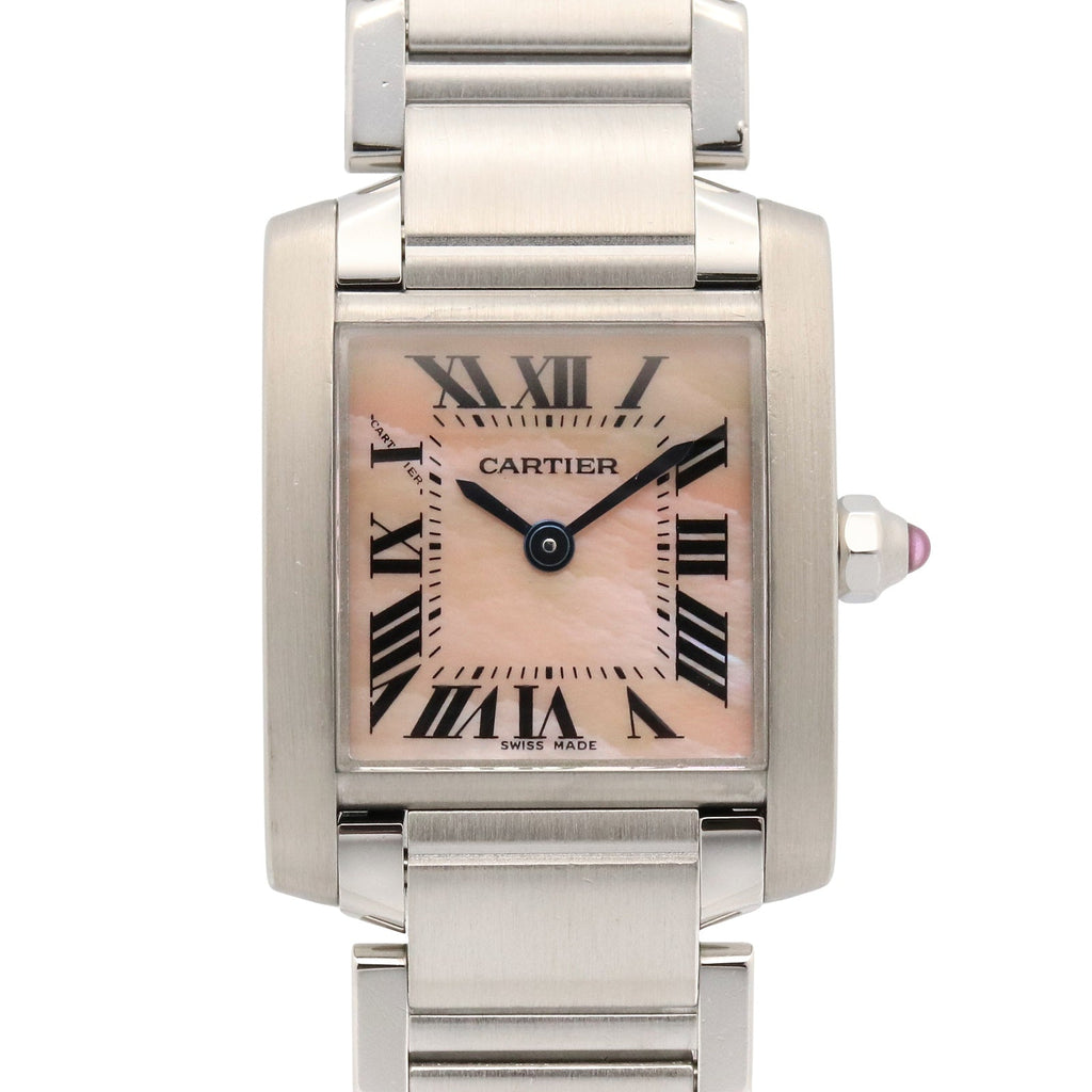 CARTIER Cartier Tank Francaise Sm Wrist Watch Pink Pink Shell Stainless Steel W51028q3 image 1