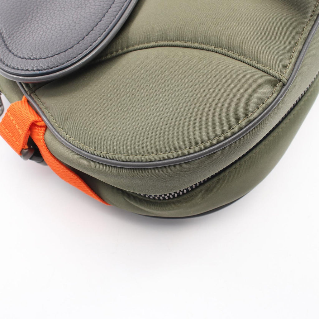 DIOR Dior Dior × Sacai Saddle Waist Bag Body Bag Khaki/Gray Nylon×leather image 5