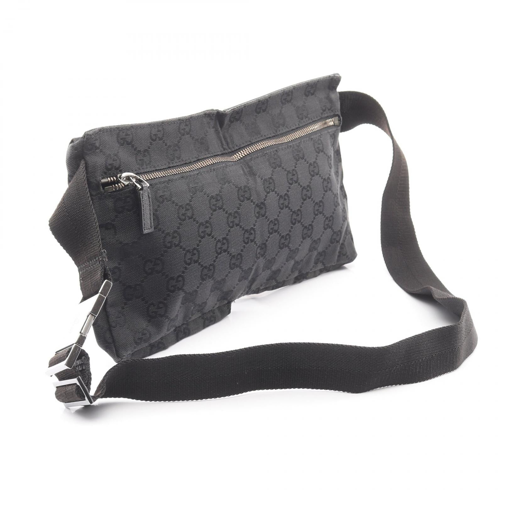 GUCCI Gucci Gg Canvas Waist Bag Body Bag Black Canvas×leather 28566 image 2