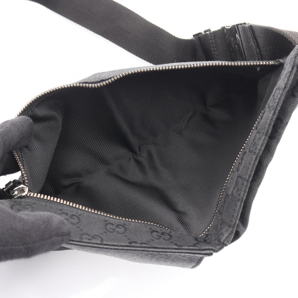 GUCCI Gucci Gg Canvas Waist Bag Body Bag Black Canvas×leather 28566 image 3
