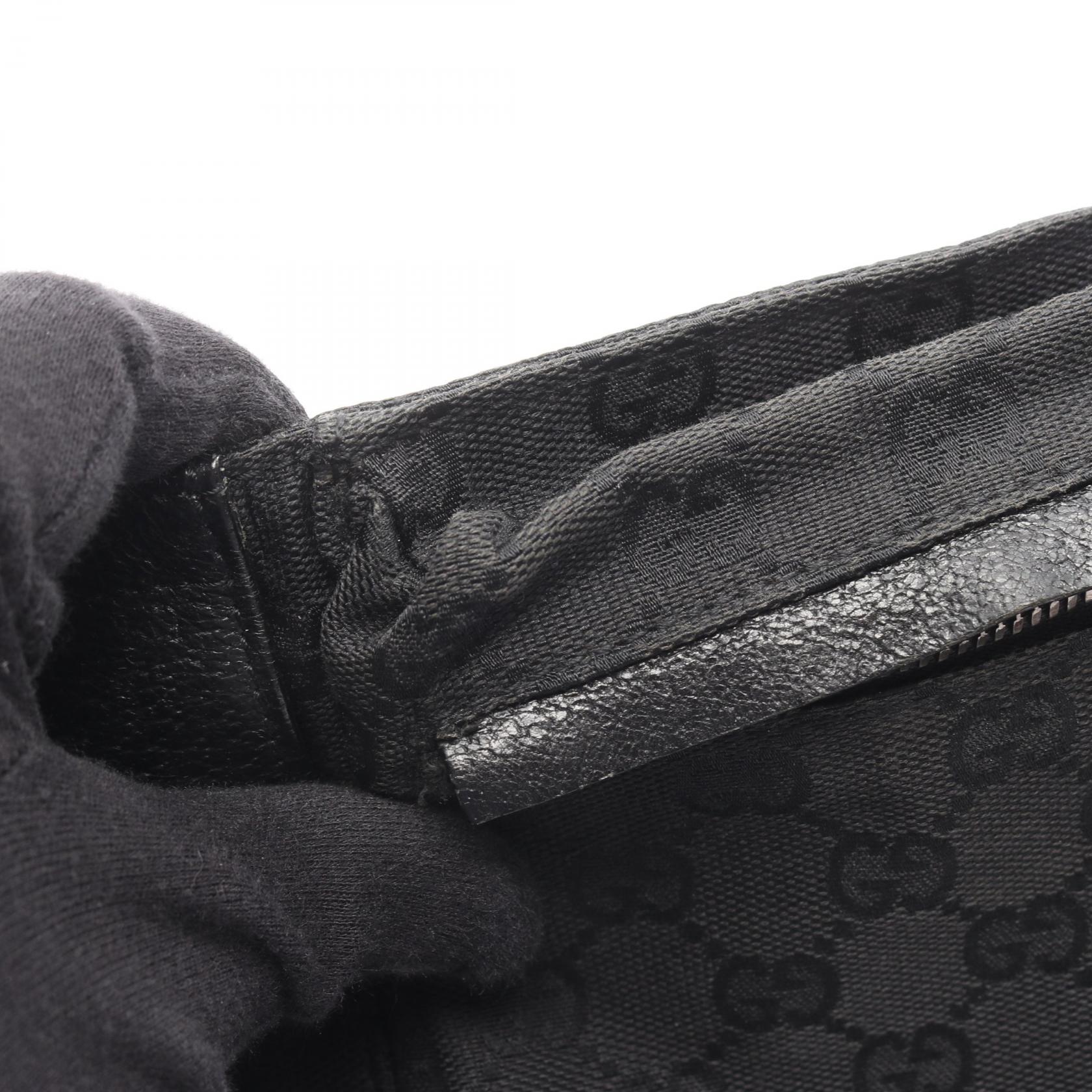 GUCCI Gucci Gg Canvas Waist Bag Body Bag Black Canvas×leather 28566 image 6