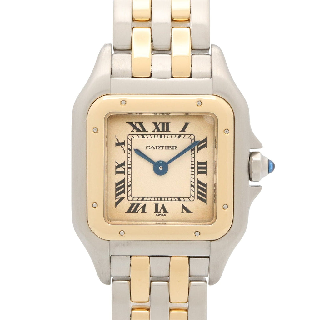 CARTIER Cartier Panthere Sm 2 Row Wrist Watch Beige K18 (yellow Gold)×stainless Steel W25029b6 image 1