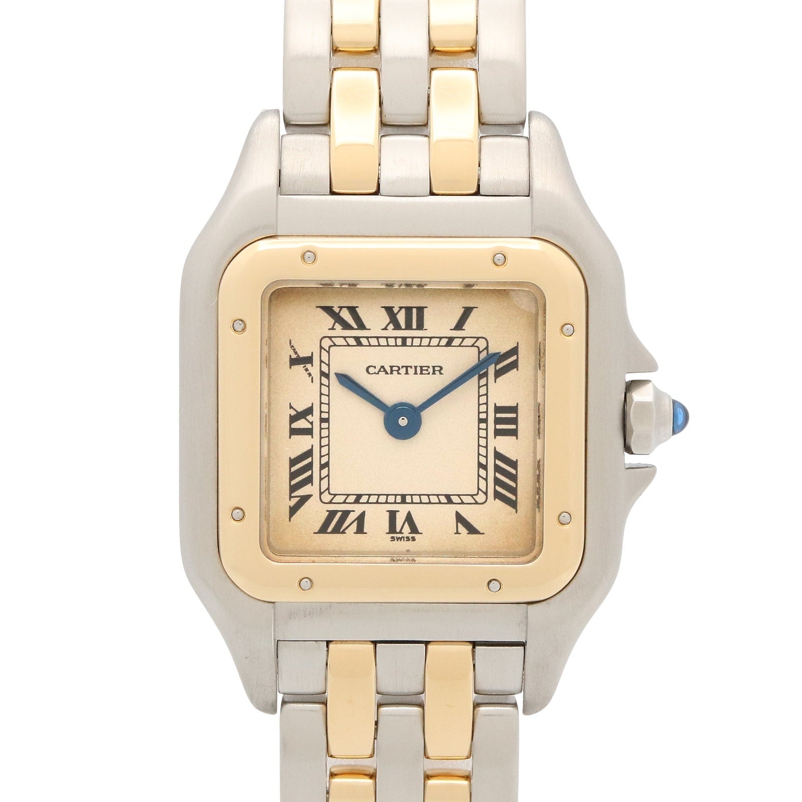 CARTIER Cartier Panthere Sm 2 Row Wrist Watch Beige K18 (yellow Gold)×stainless Steel W25029b6 image 1