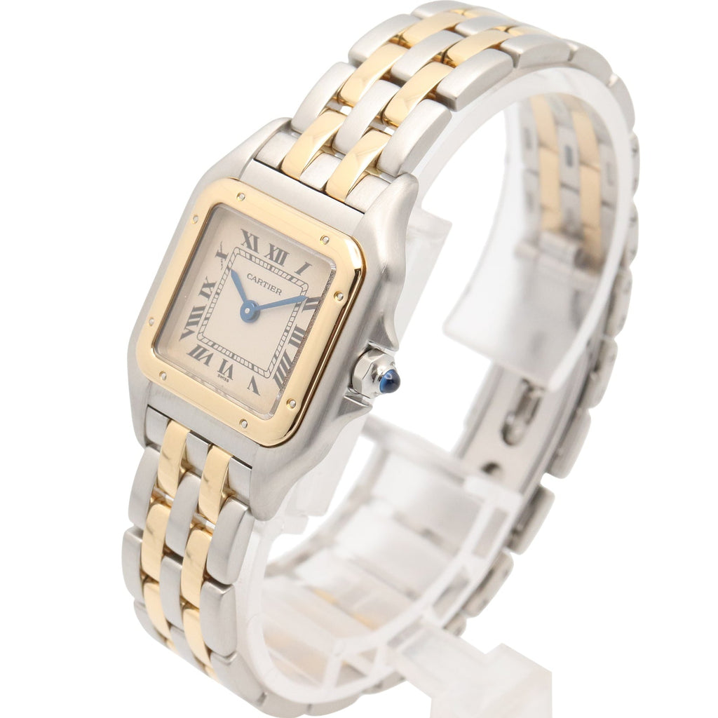 CARTIER Cartier Panthere Sm 2 Row Wrist Watch Beige K18 (yellow Gold)×stainless Steel W25029b6 image 2