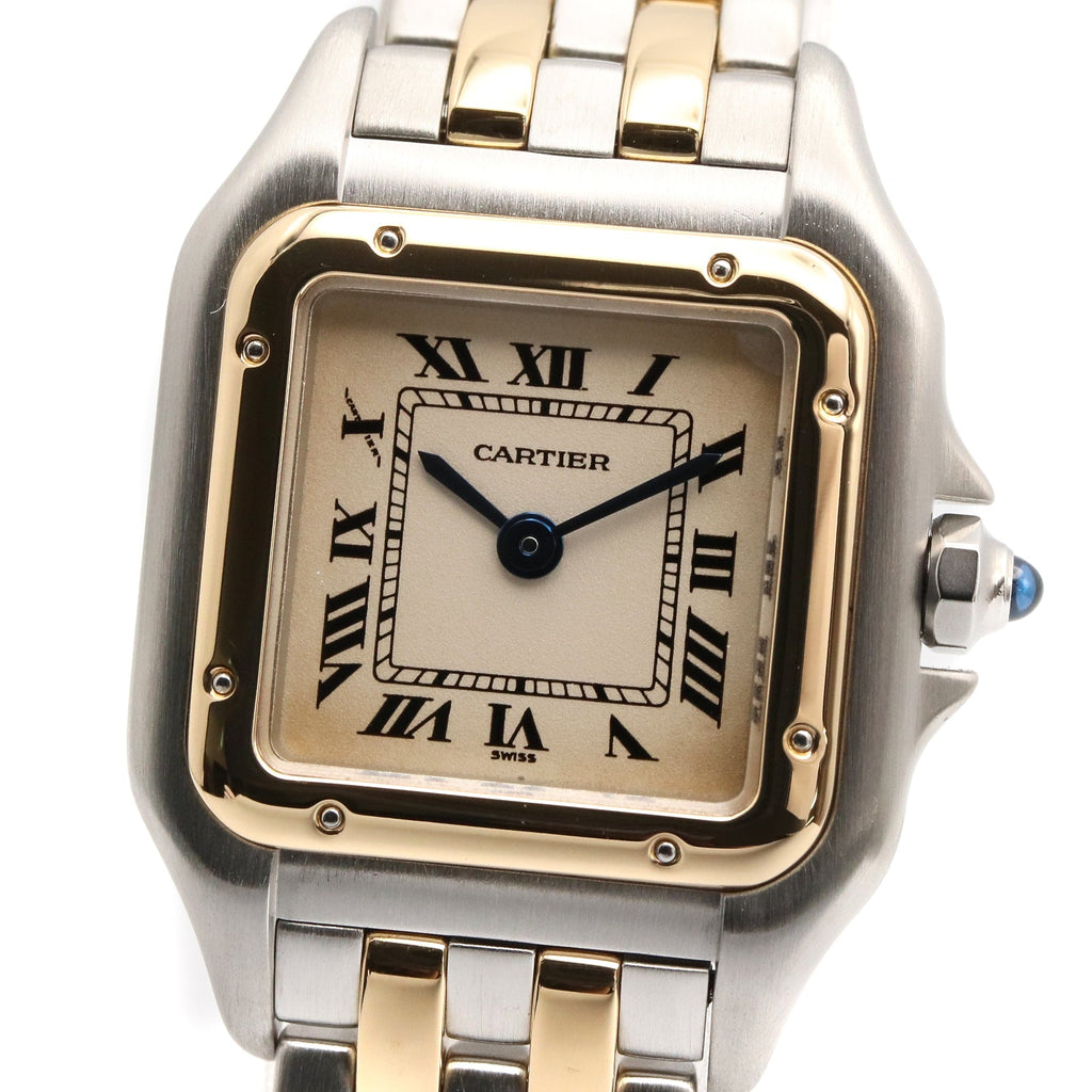 CARTIER Cartier Panthere Sm 2 Row Wrist Watch Beige K18 (yellow Gold)×stainless Steel W25029b6 image 3