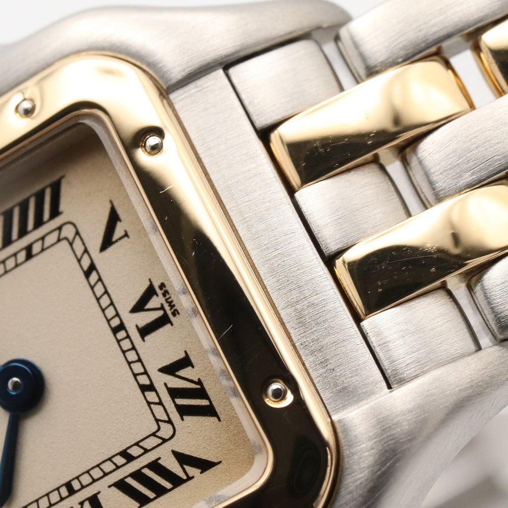 CARTIER Cartier Panthere Sm 2 Row Wrist Watch Beige K18 (yellow Gold)×stainless Steel W25029b6 image 12