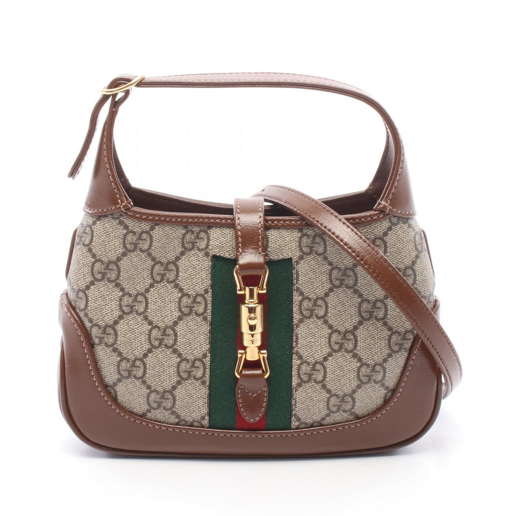 GUCCI Gucci Jackie 1961 Gg Supreme 2way Handbag Beige/Brown/Multicolor Pvc Coated Canvas×leather 637092 image 1
