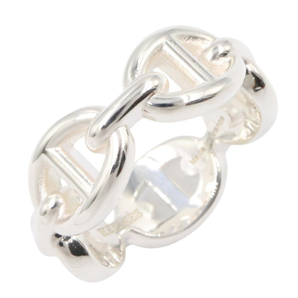 HERMES Hermes Enchainee Ring Pm Silver925 Preowned Unisex Us Size 4.75 #49 image 1