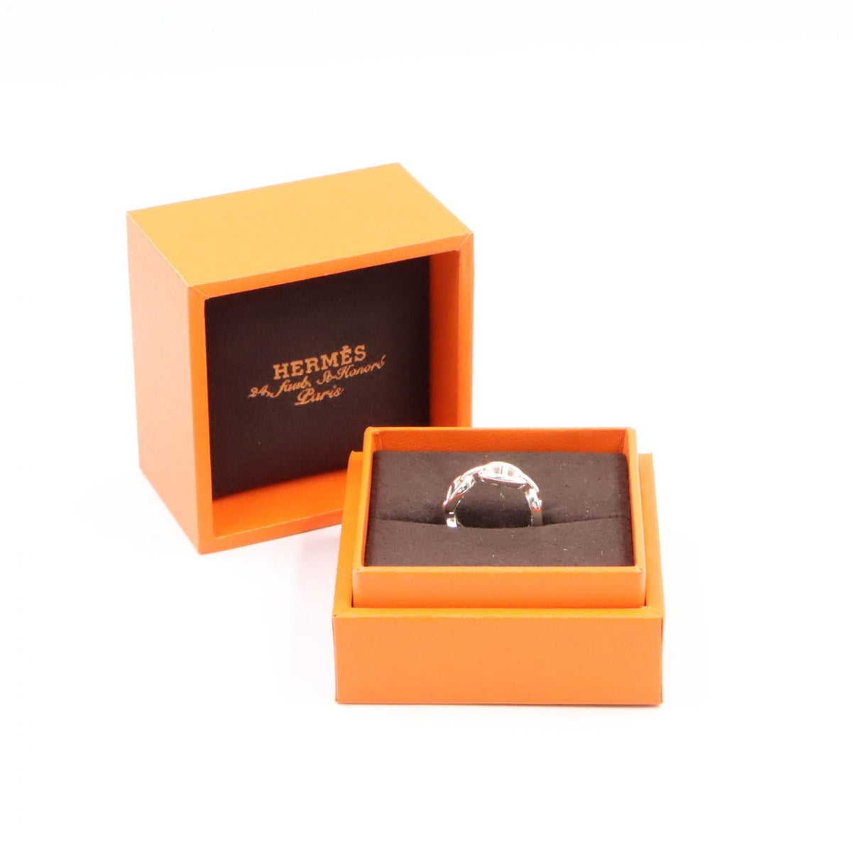 HERMES Hermes Enchainee Ring Pm Silver925 Preowned Unisex Us Size 4.75 #49 image 7
