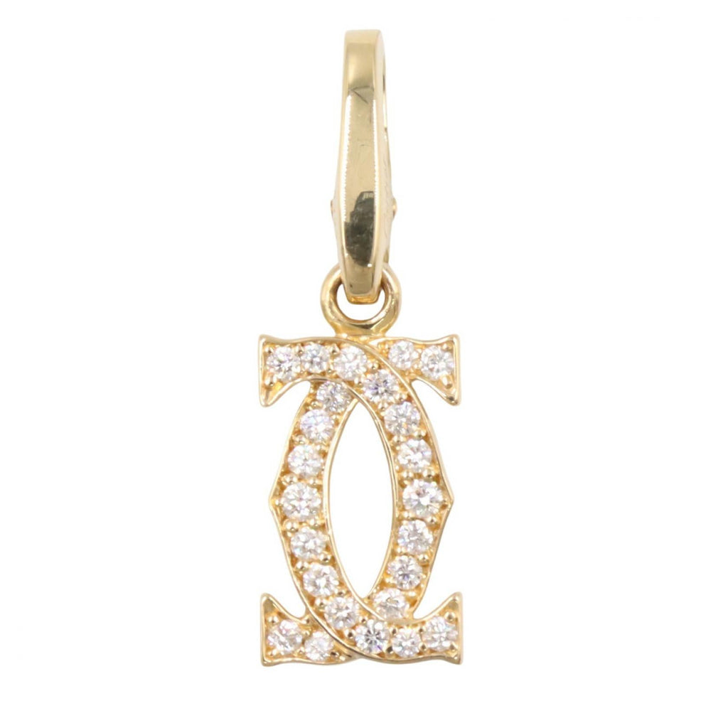 CARTIER Cartier 2c Diamond Charm Charm Gold/Clear K18 (yellow Gold)×diamond image 2