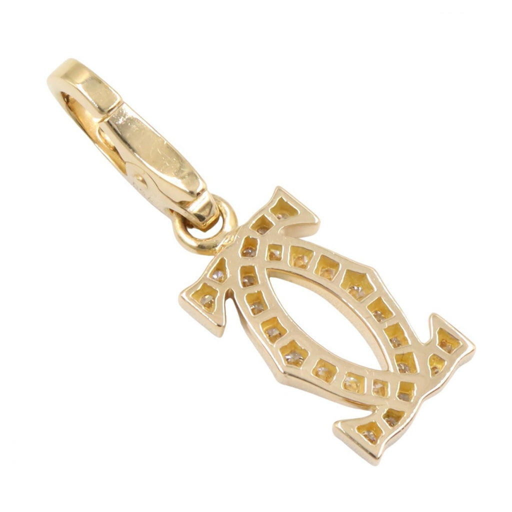 CARTIER Cartier 2c Diamond Charm Charm Gold/Clear K18 (yellow Gold)×diamond image 3