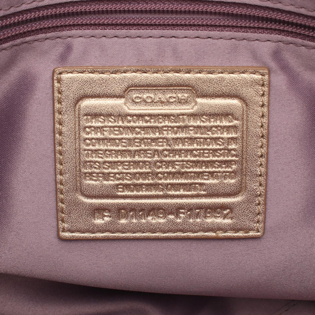 COACH Coach Signature 2way Handbag Gold Leather F17992 image 4