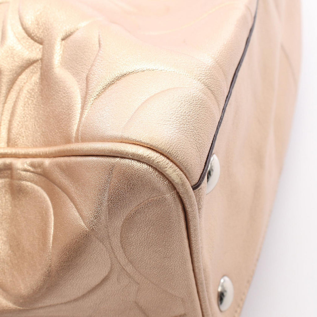 COACH Coach Signature 2way Handbag Gold Leather F17992 image 6
