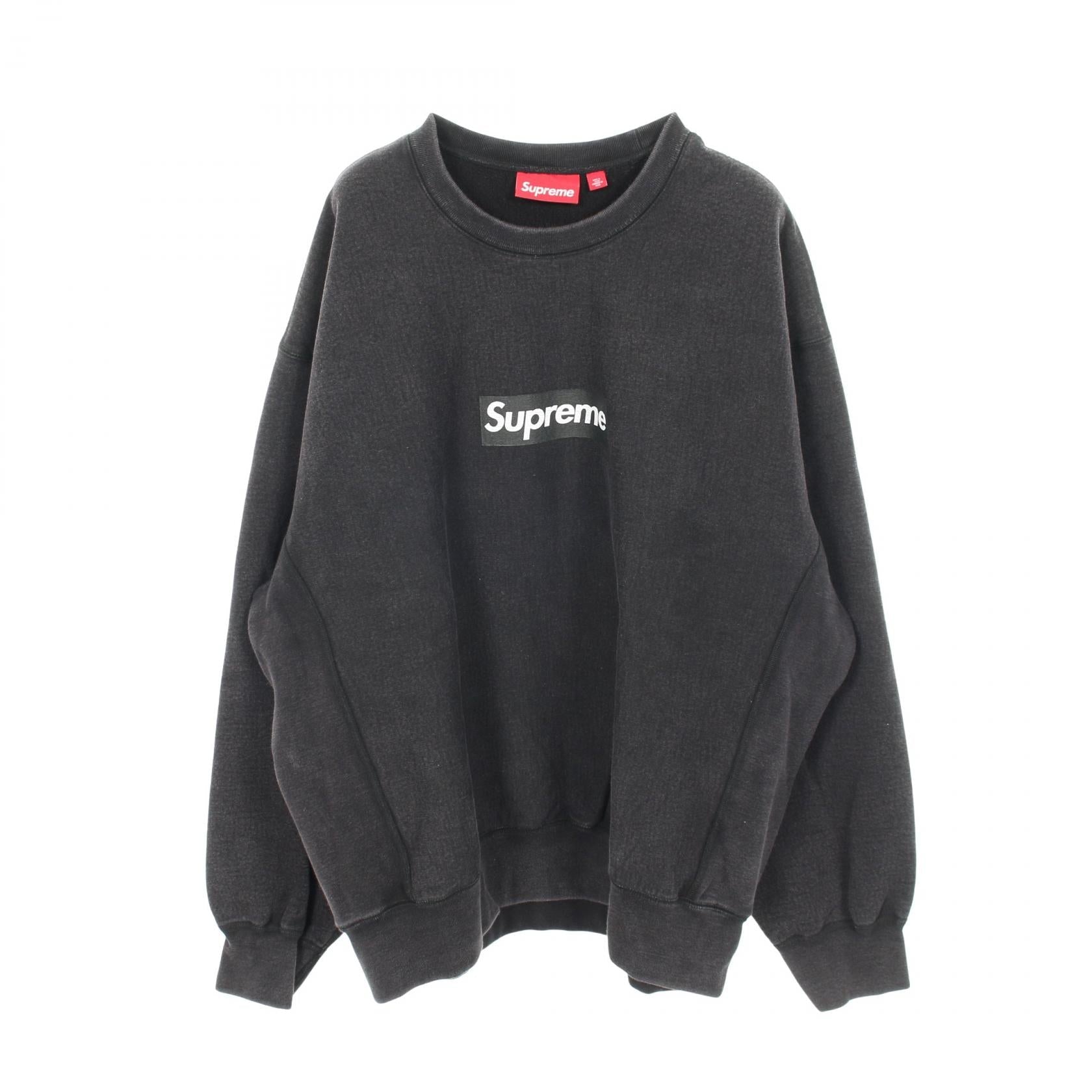 SUPREME Supreme Washed Box Sweatshirt Black 25 Stainless Steel Sweat Gray Cotton image 1