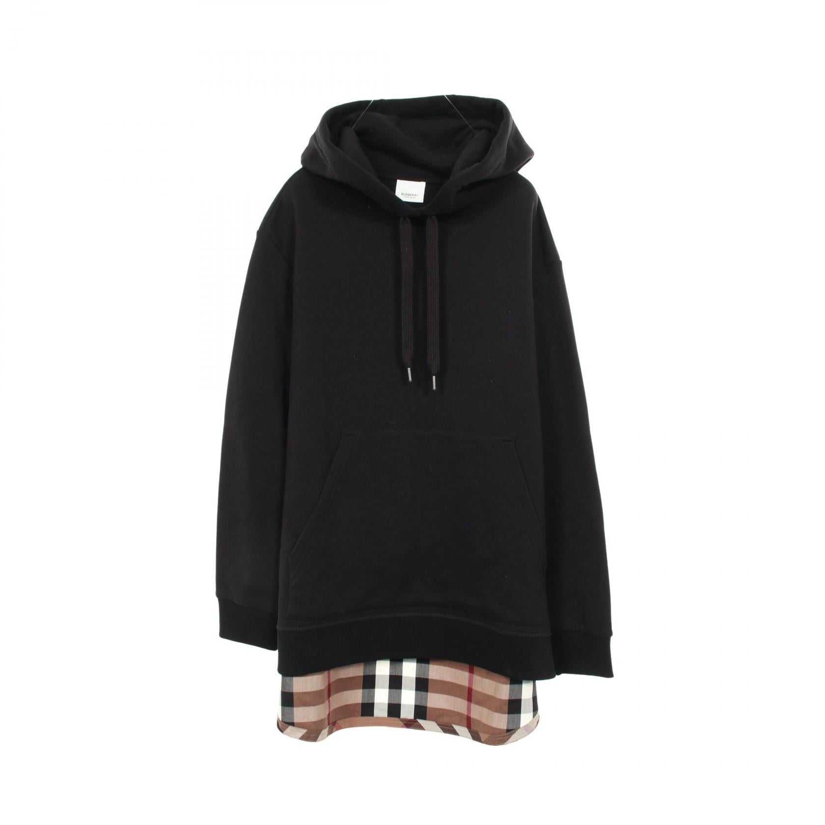 BURBERRY Burberry Nova Check Hoodie Black/Multicolor Cotton image 1