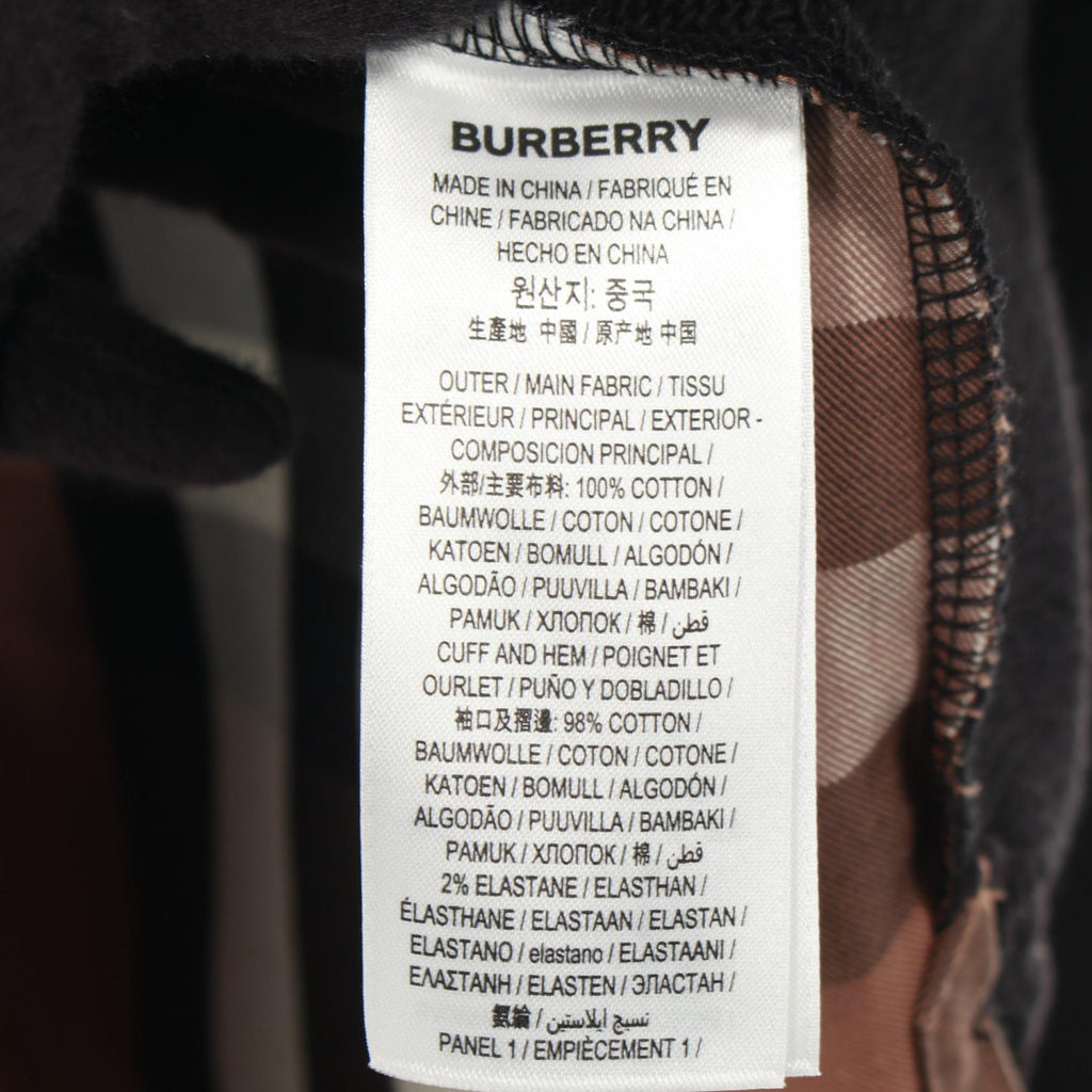 BURBERRY Burberry Nova Check Hoodie Black/Multicolor Cotton image 4