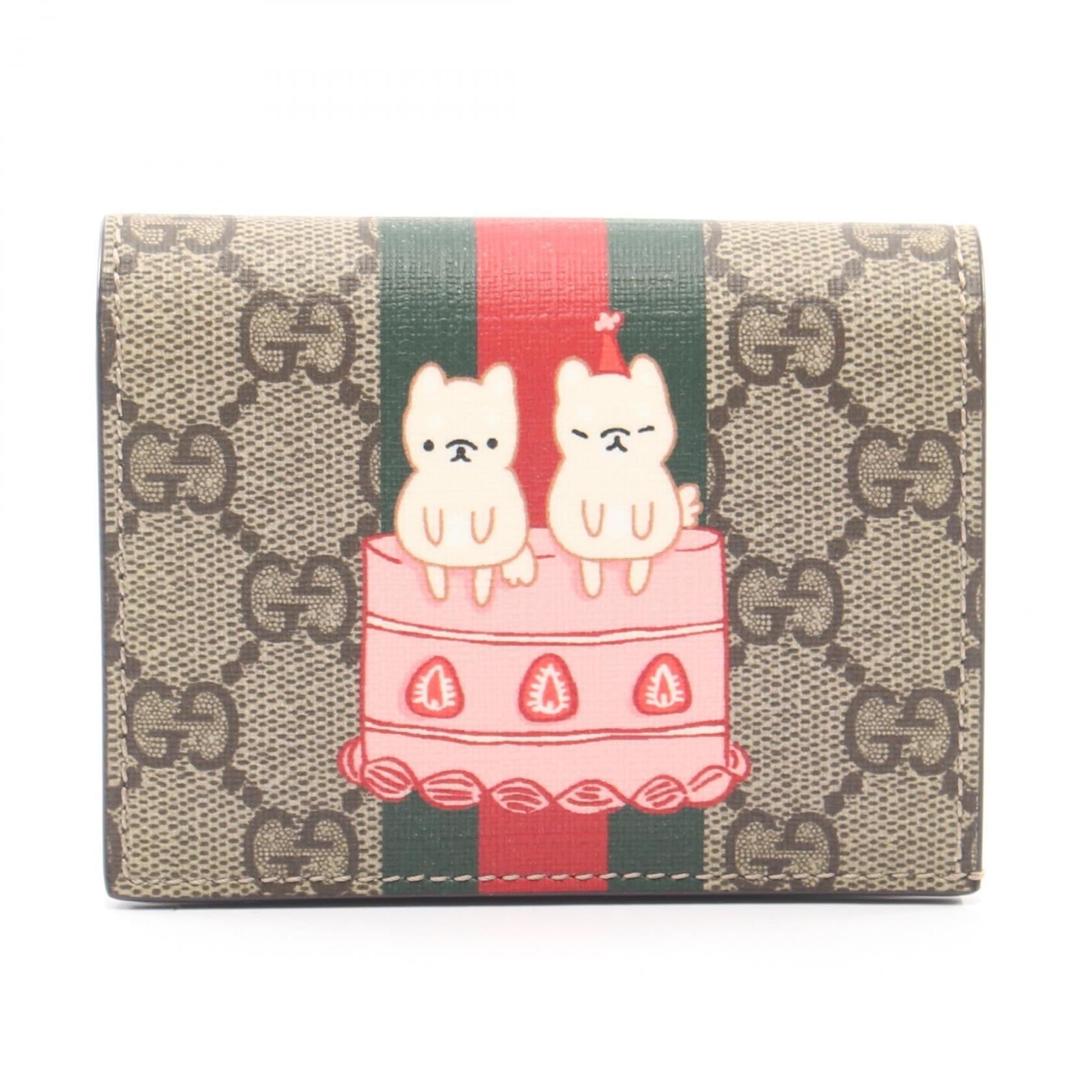GUCCI Gucci Gucci × Pikarar Gg Supreme Bi-Fold Wallet Beige/Multicolor Other×pvc 736784 image 1