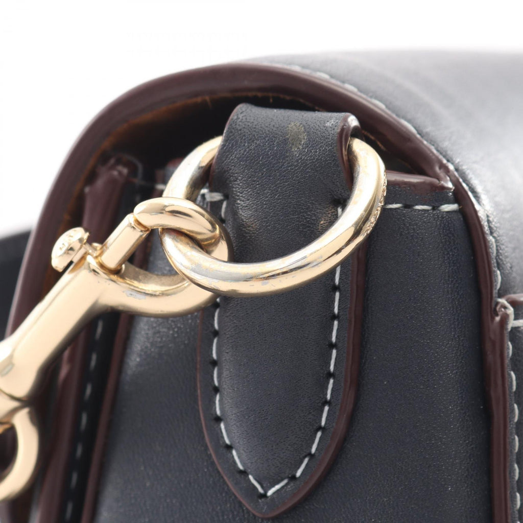 COACH Coach Morgan Saddle Bag Signature Shoulder Bag Navy Leather×canvas Ch143 image 7