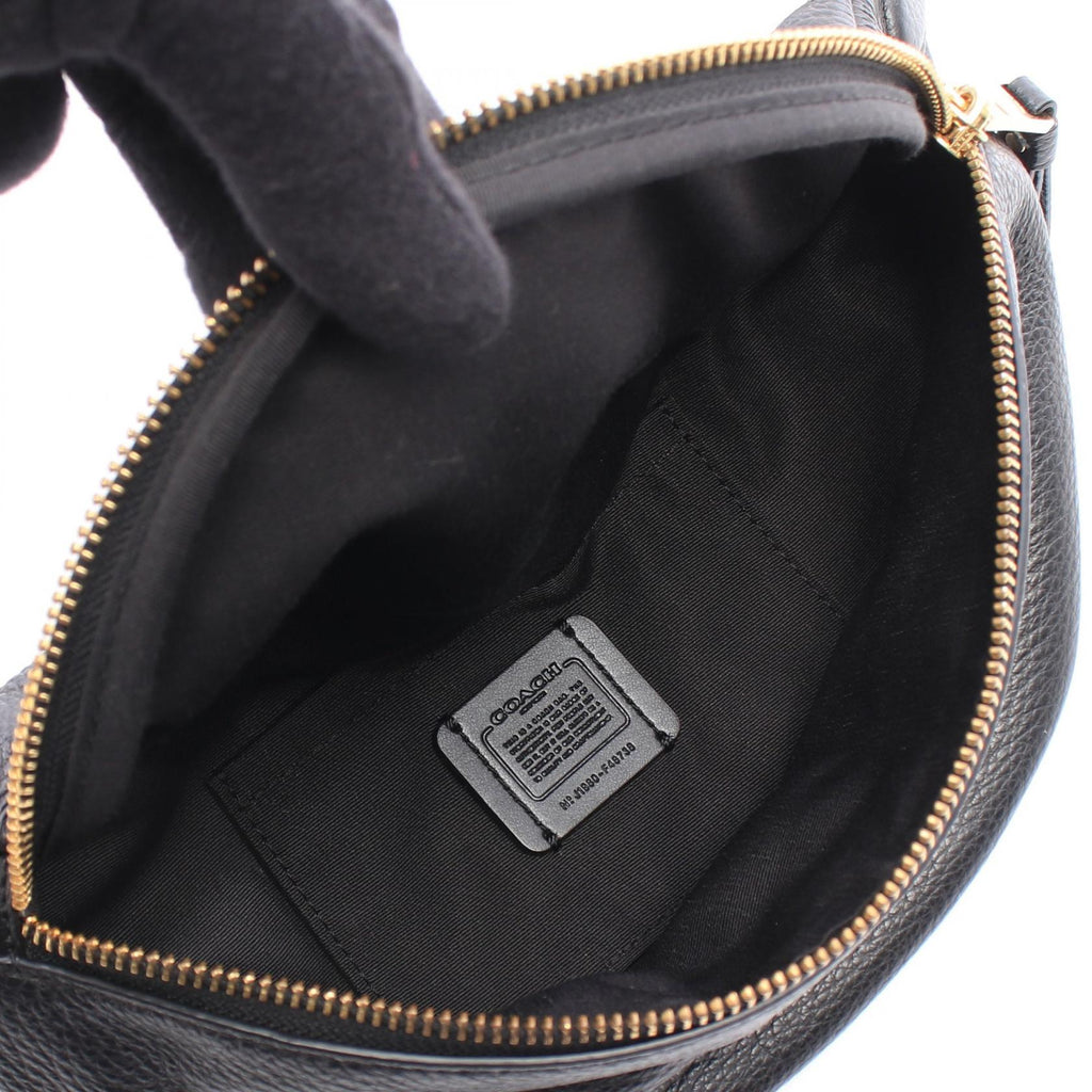 COACH Coach Waist Bag Body Bag Black Leather F48738 image 3