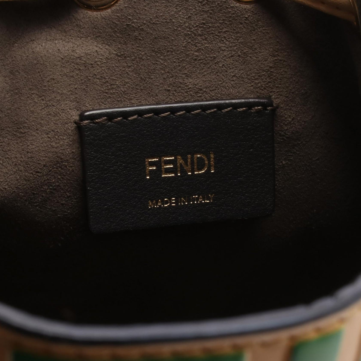 FENDI Fendi Mini Mon Tresor Shoulder Crossbody Handbag Leather Yellow Green Used Women image 4