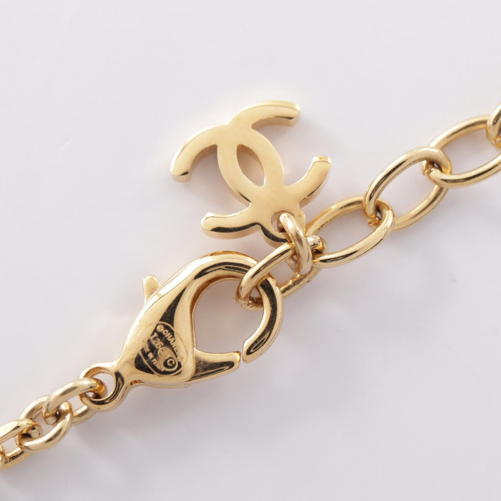 CHANEL Chanel Gold/Multicolor I26c Coco Mark Long Pendant Gold Plated×artificial Pearl / Crystal Abg991 image 4