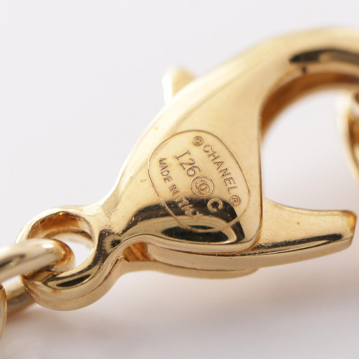 CHANEL Chanel Gold/Multicolor I26c Coco Mark Long Pendant Gold Plated×artificial Pearl / Crystal Abg991 image 5