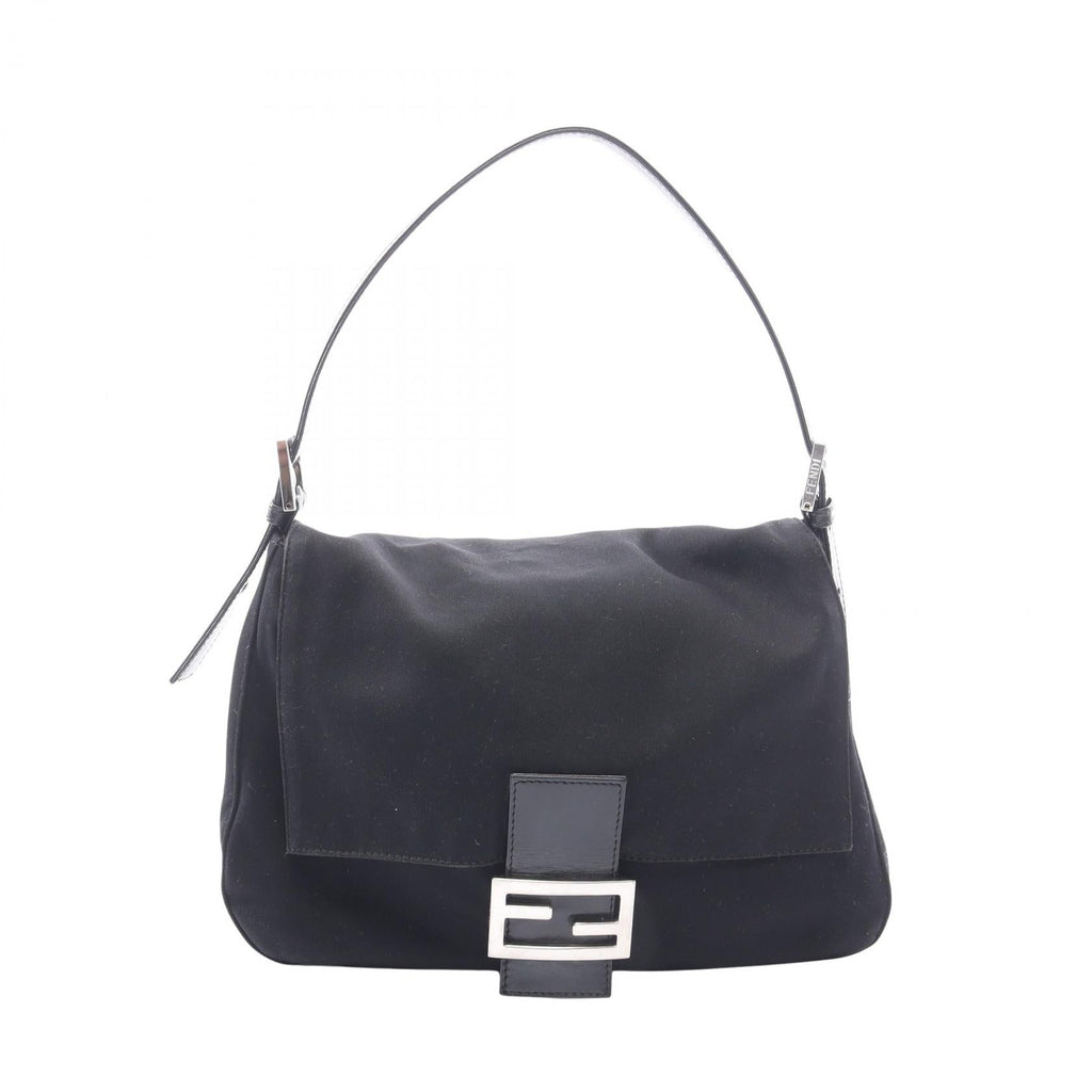 FENDI Fendi Mamma Bucket Shoulder Handbag Leather Fabric Black Shw Used Women image 1