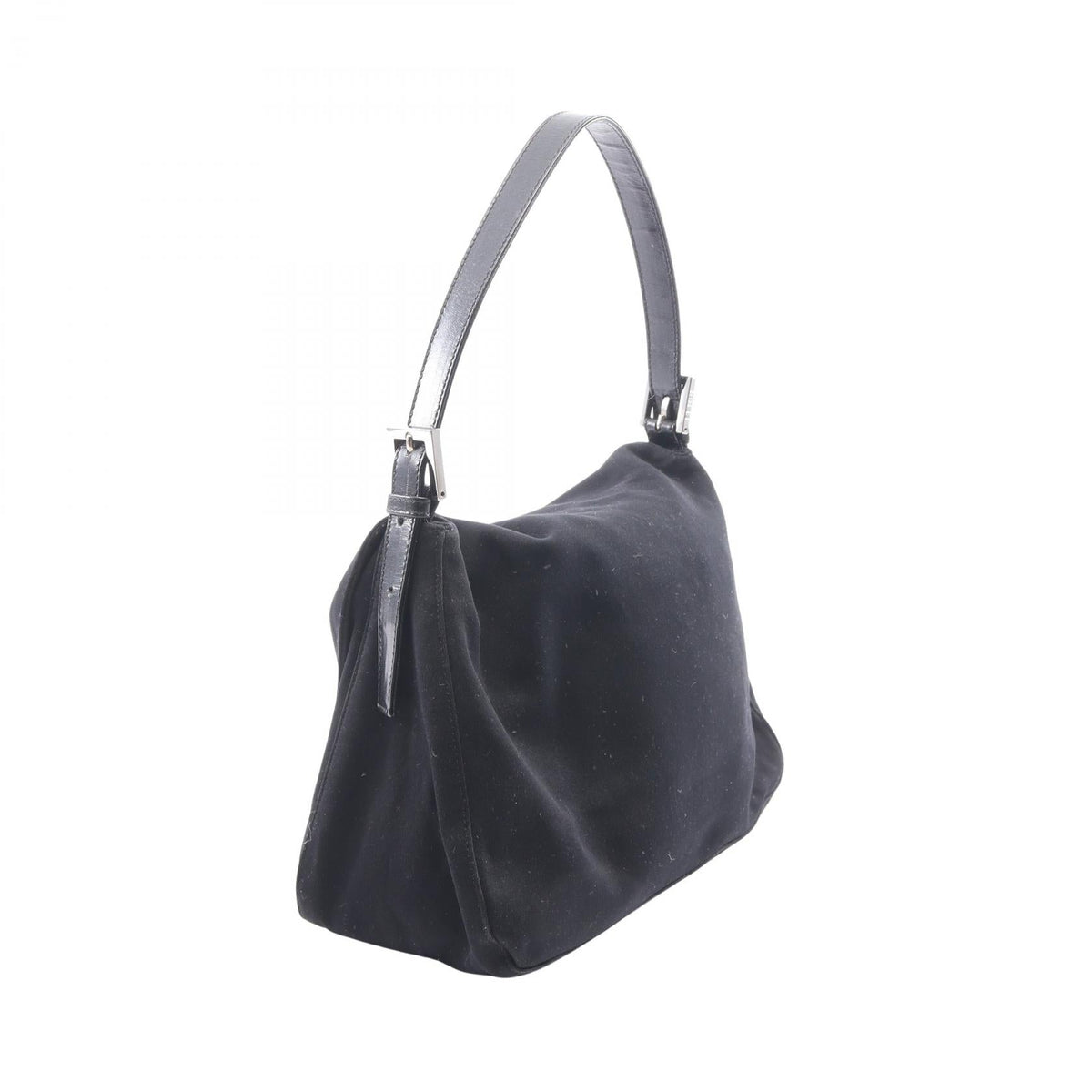 FENDI Fendi Mamma Bucket Shoulder Handbag Leather Fabric Black Shw Used Women image 2