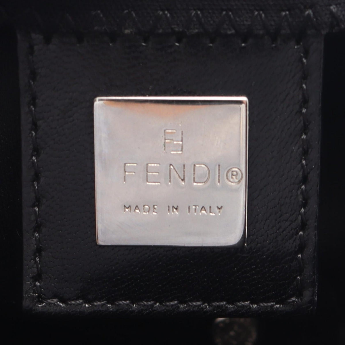 FENDI Fendi Mamma Bucket Shoulder Handbag Leather Fabric Black Shw Used Women image 4