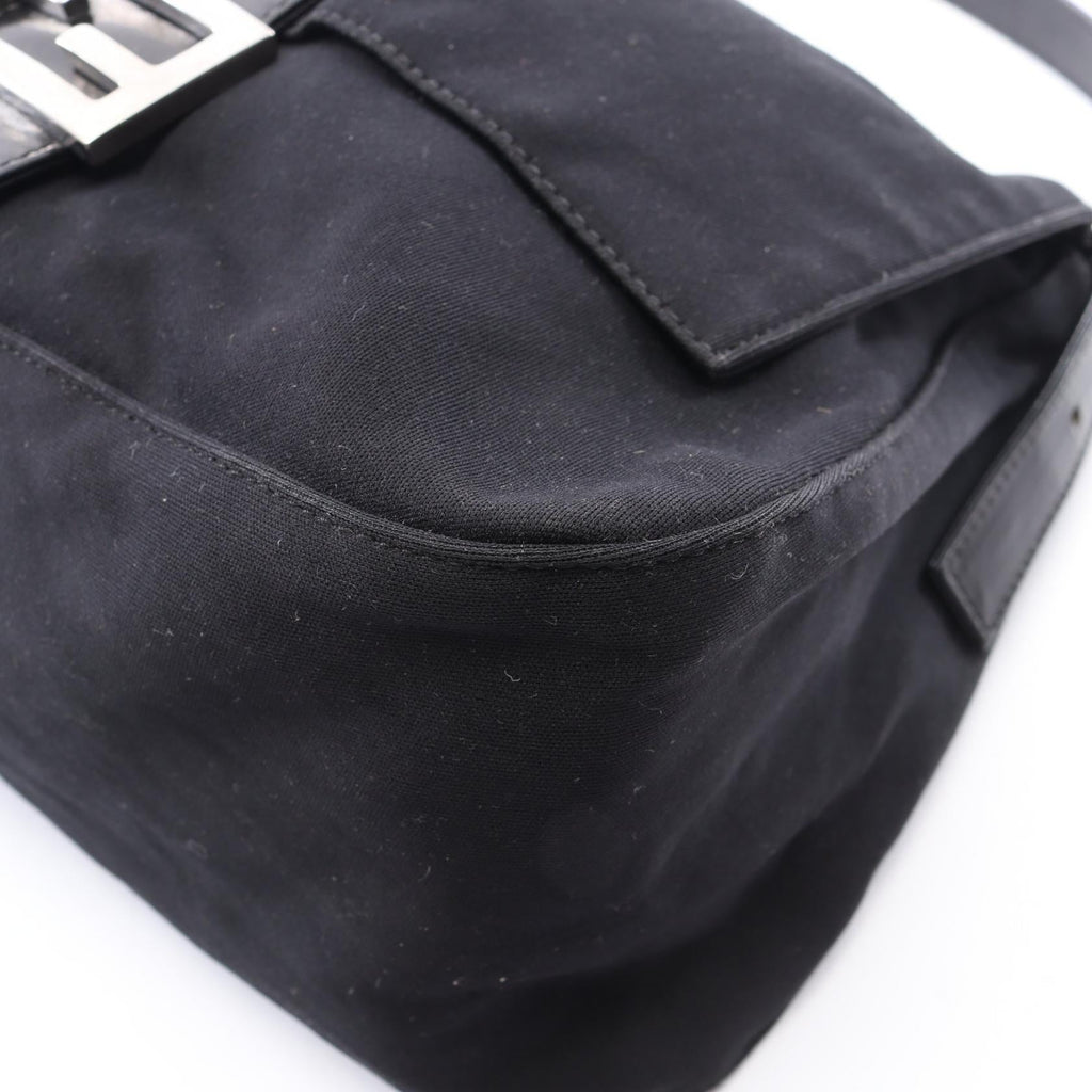 FENDI Fendi Mamma Bucket Shoulder Handbag Leather Fabric Black Shw Used Women image 5