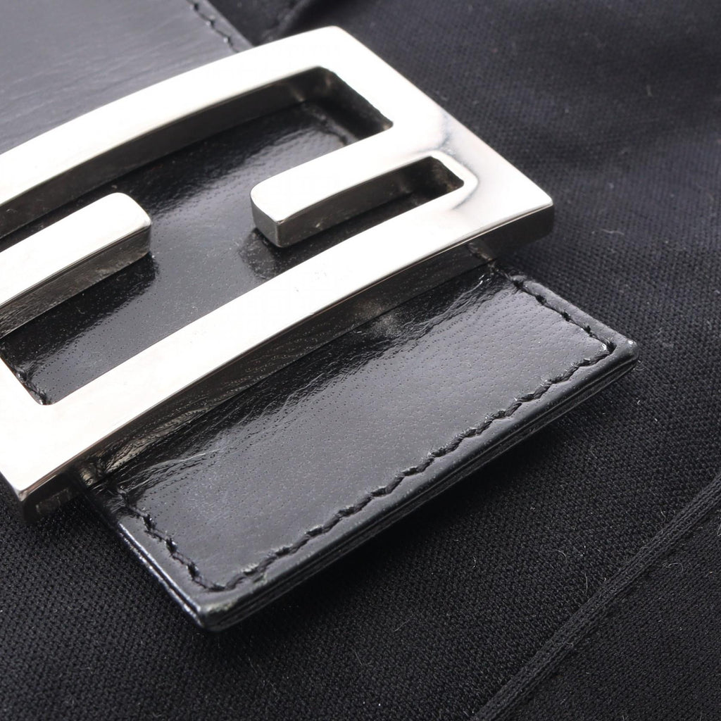FENDI Fendi Mamma Bucket Shoulder Handbag Leather Fabric Black Shw Used Women image 6