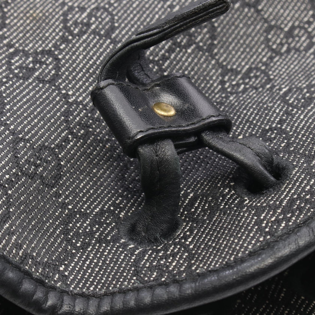 GUCCI Gucci Gg Denim Shoulder Bag Black Denim×leather 92732 image 10