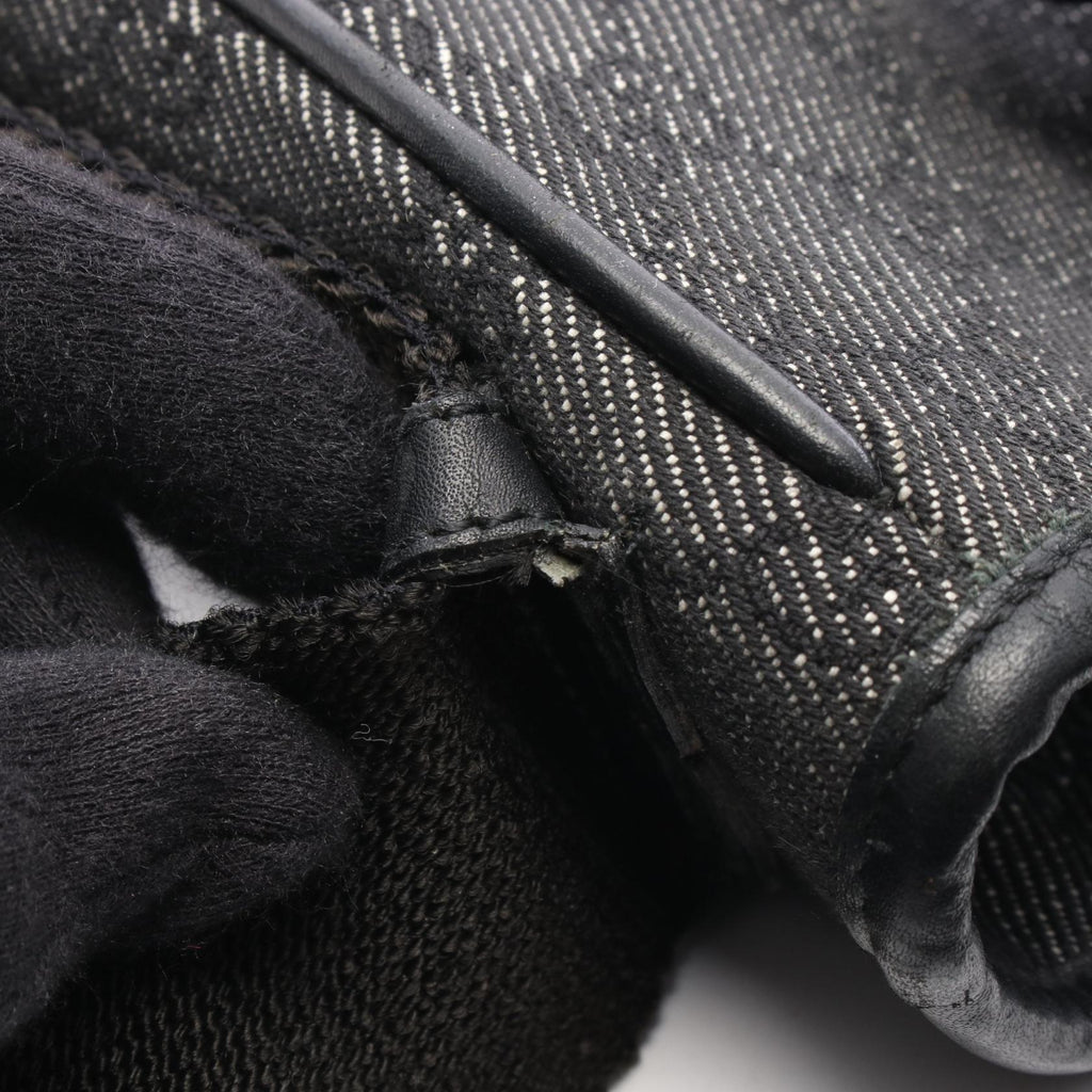 GUCCI Gucci Gg Denim Shoulder Bag Black Denim×leather 92732 image 11